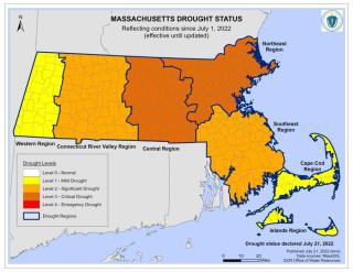 Drought Status Map 072122